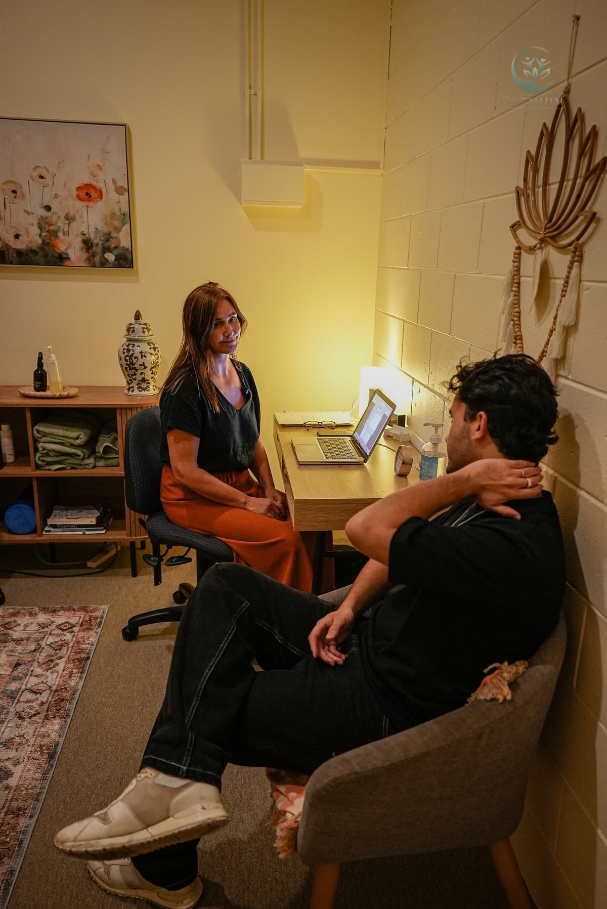 Osteopathy consultation at Optimum Wellbeing Centre